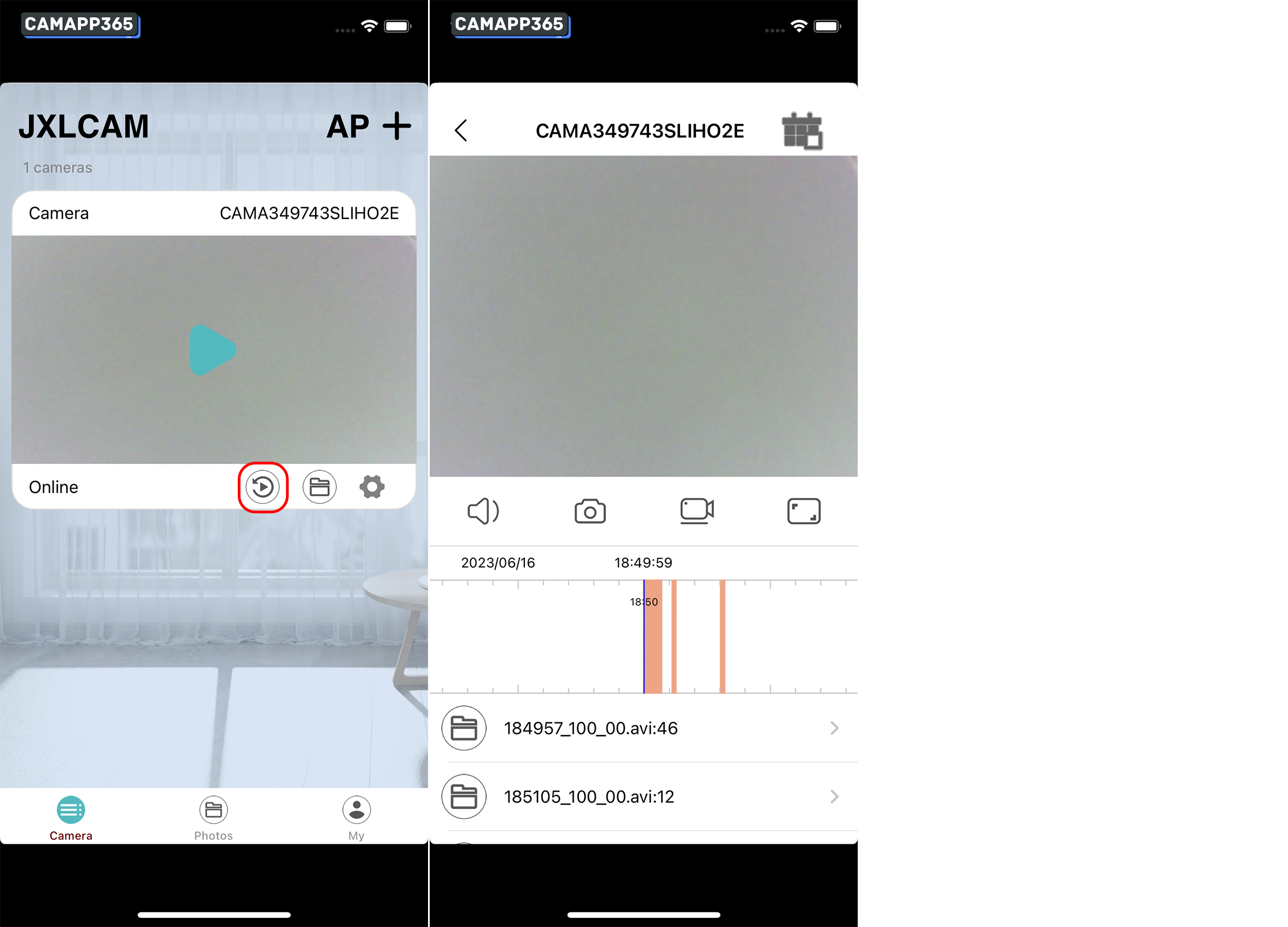 View Recording Playback