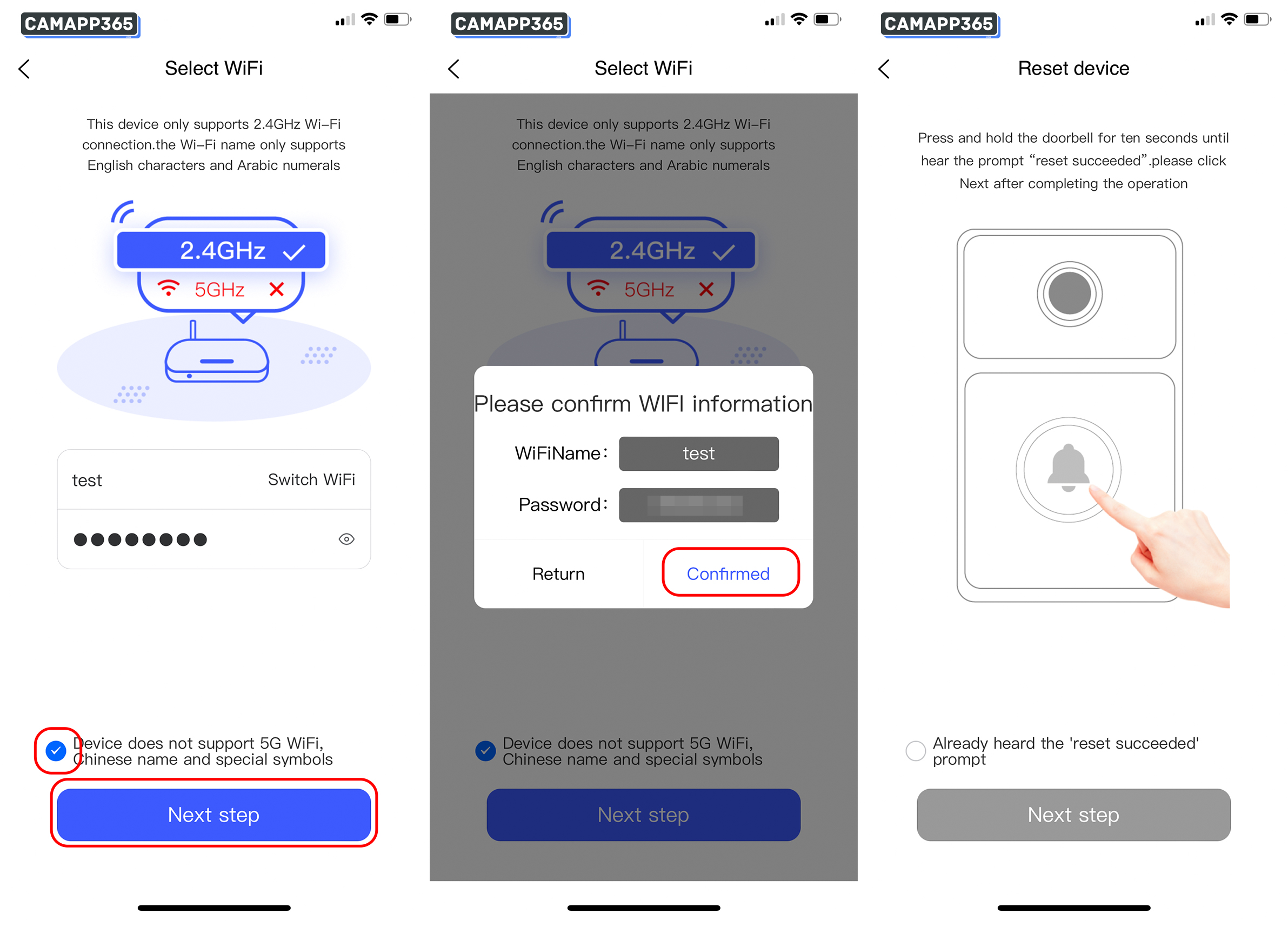 Connect X Smart Home Doorbell to wifi