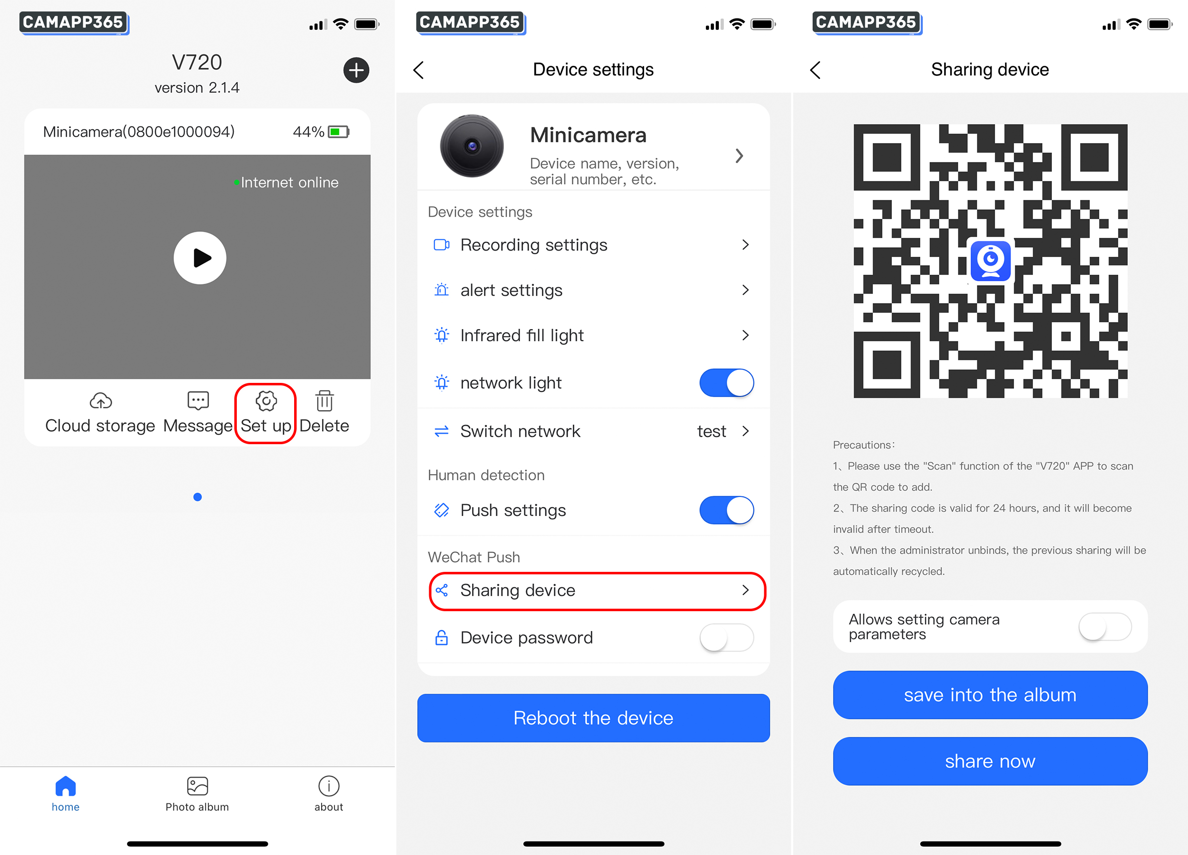 Share V720 Camera