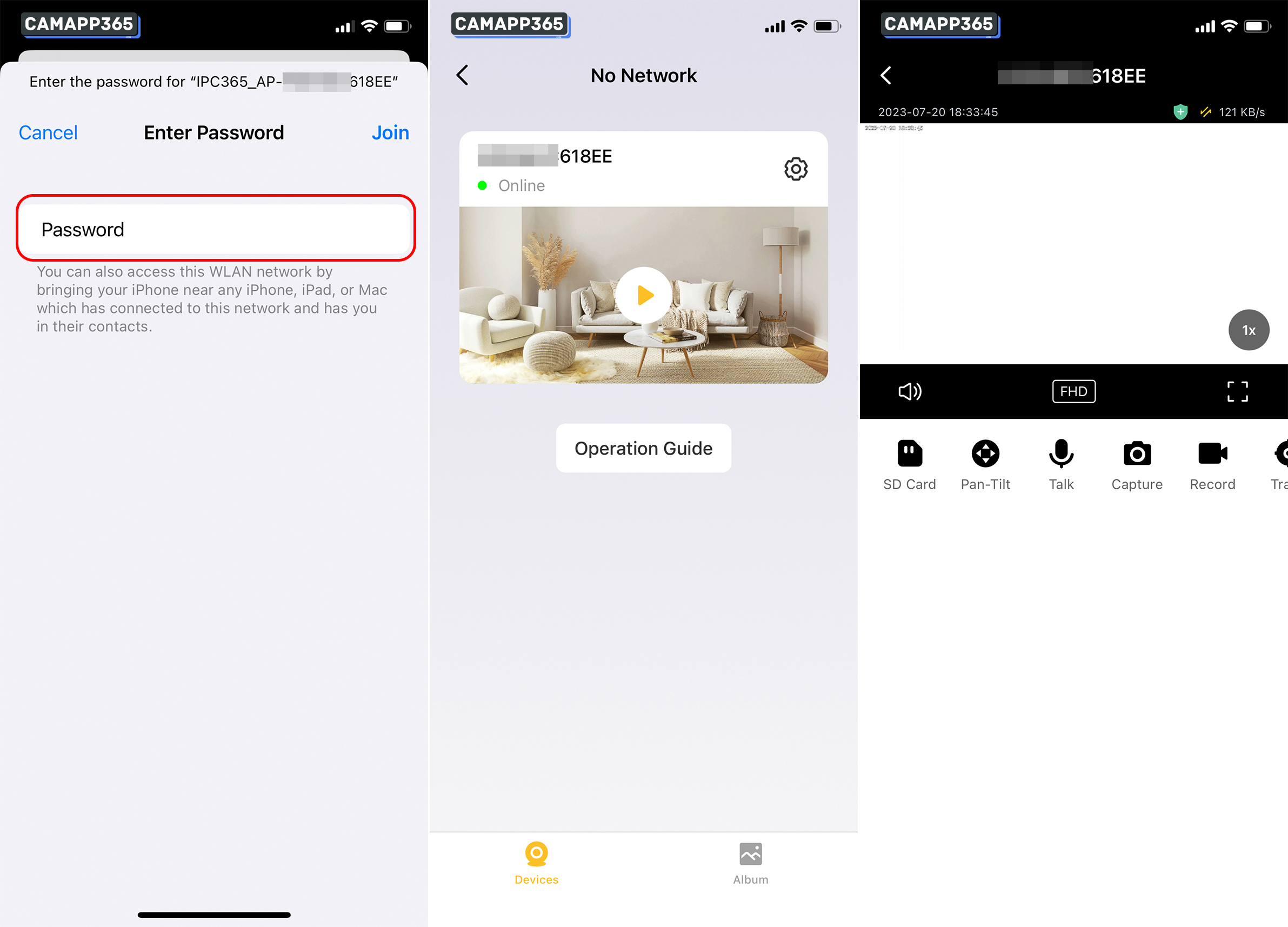 Using the IPC360 Home camera without Internet
