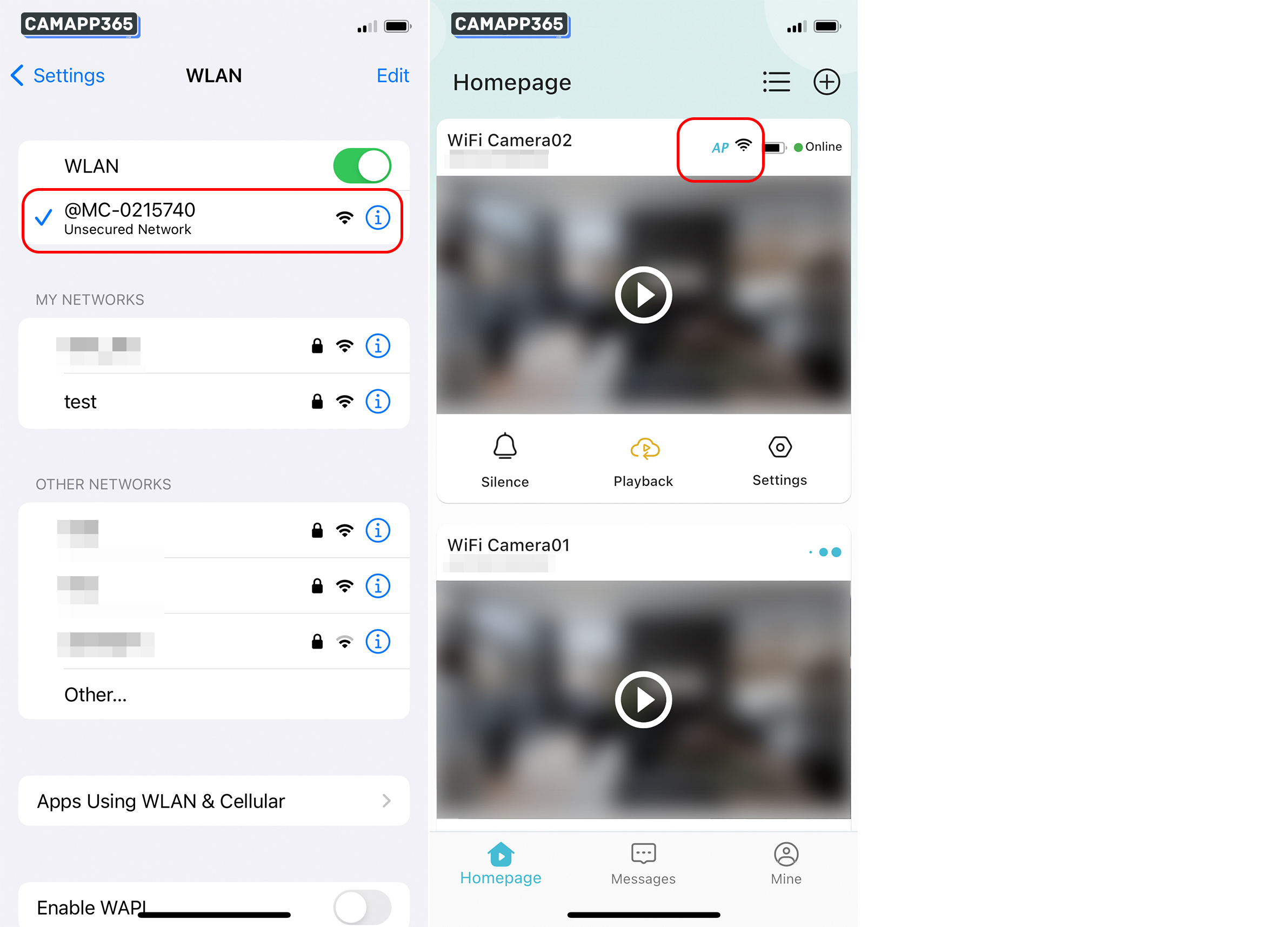AP Mode Connecting O-KAM Pro Camera