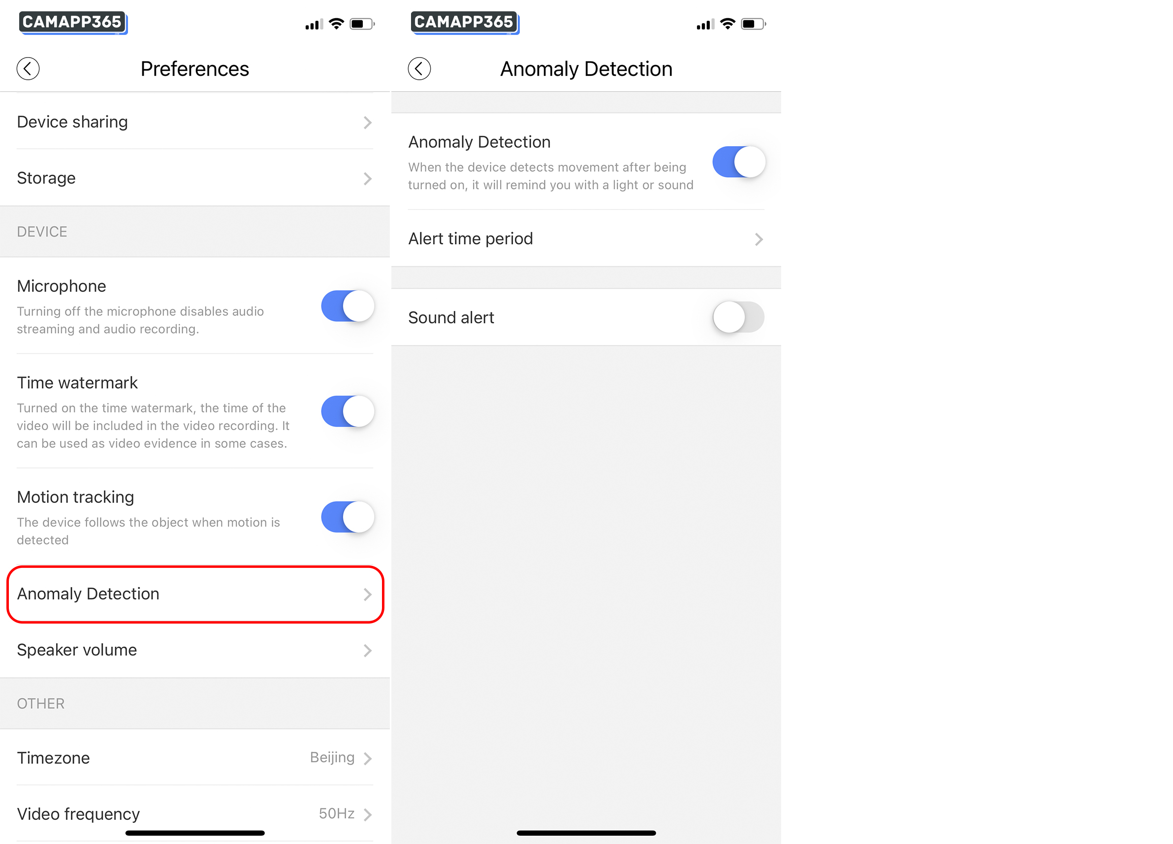 Light or sound alarms