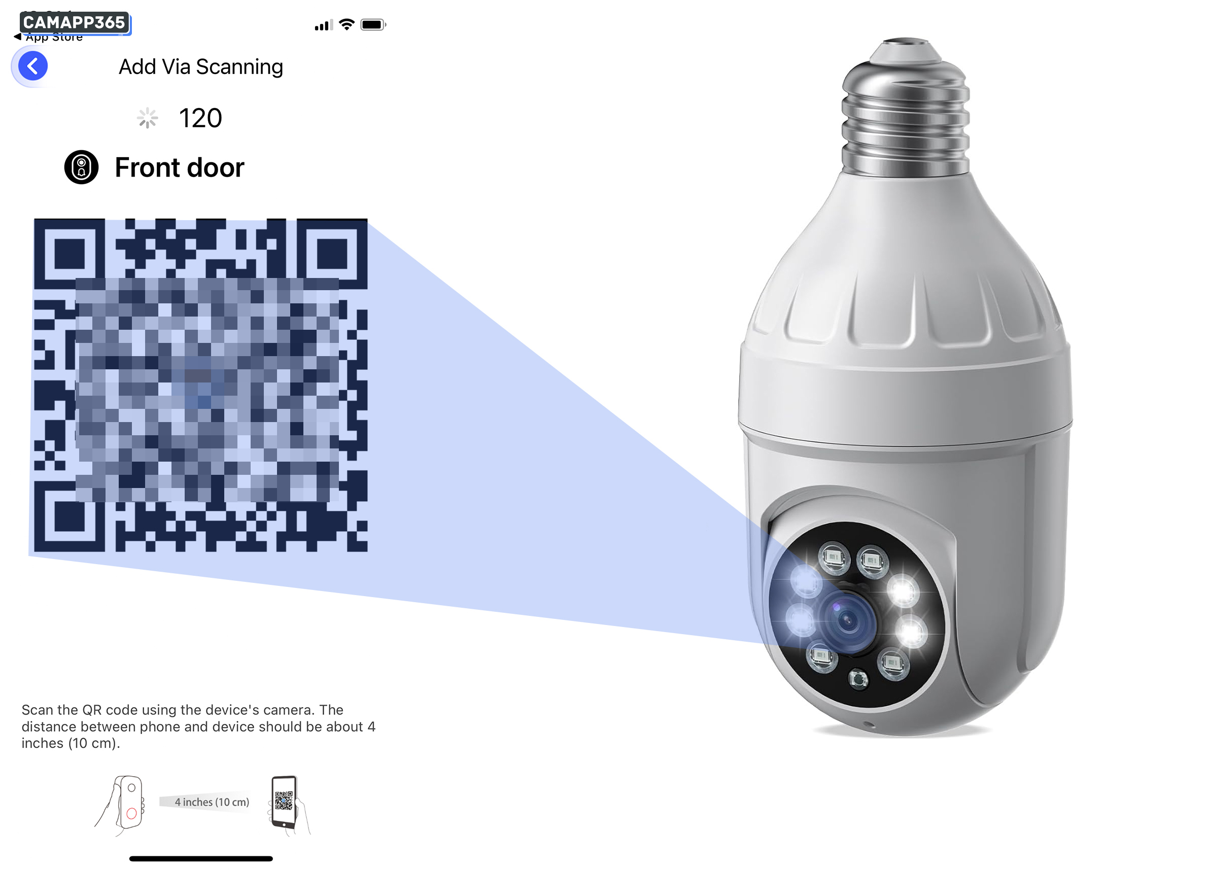 Connect Aiwit Light bulb camera to wifi