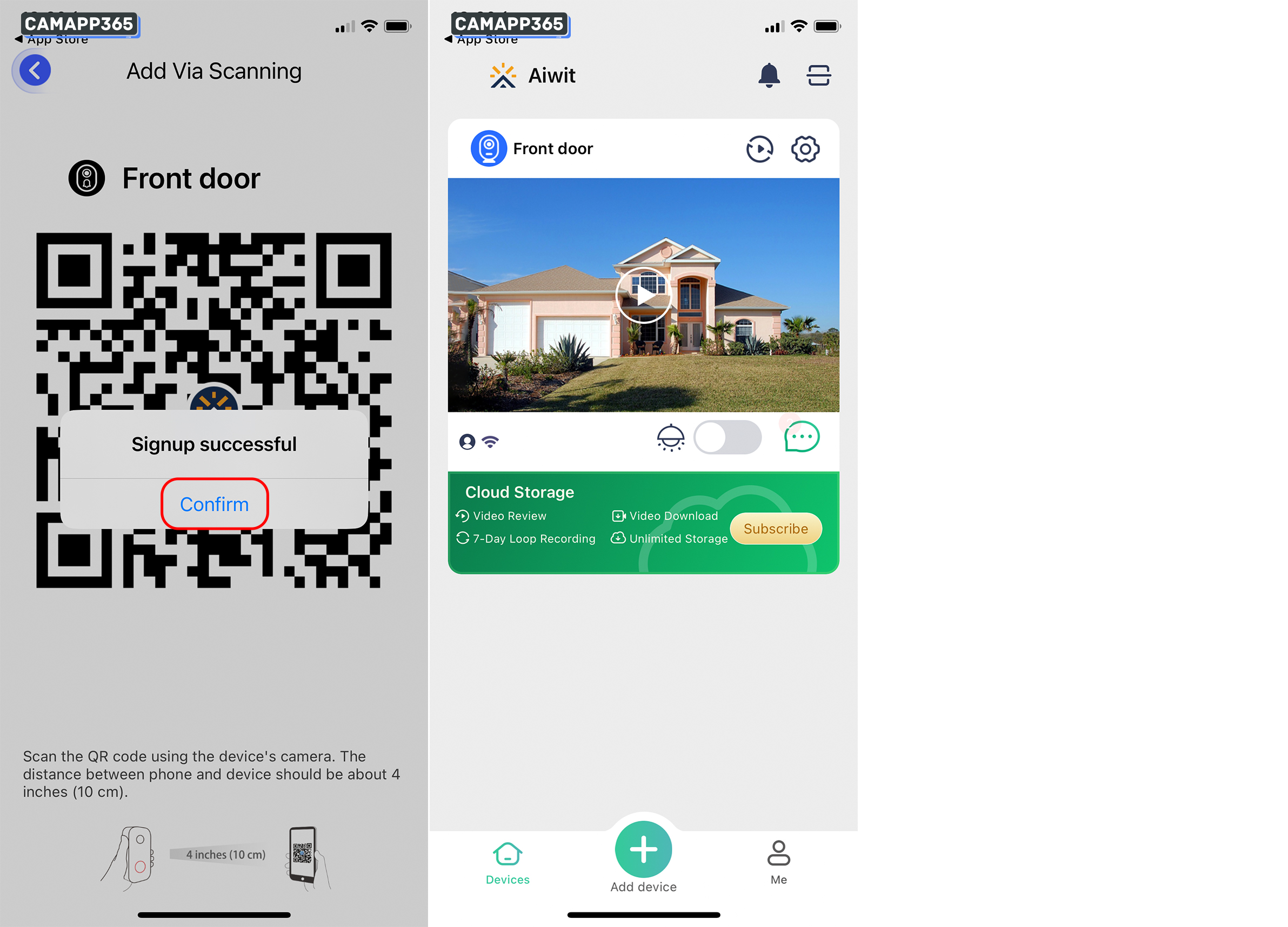 Connect Aiwit Light bulb camera to wifi