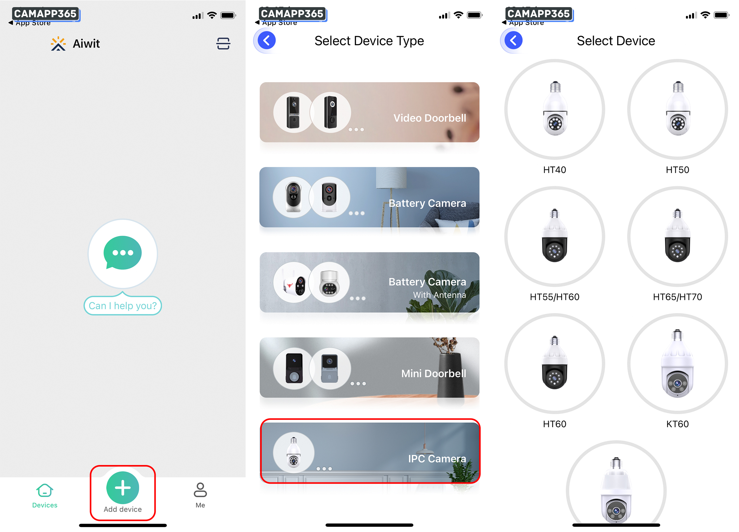Connect Aiwit Light bulb camera to wifi